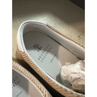 NIB $950 Brunello Cucinelli Men’s Suede Sneakers Shoes Beige 7 US/40 Eu