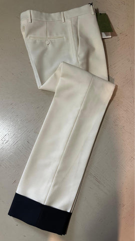 Gucci Men’s Panama Wool Mohair White Dress Pants 30 US (46 Eu) Italy 719376 NWT
