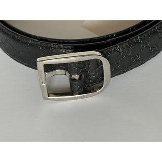 Gucci Men’s Microguccissima Soft Leather Belt Black 115/46 510309 Italy NWT