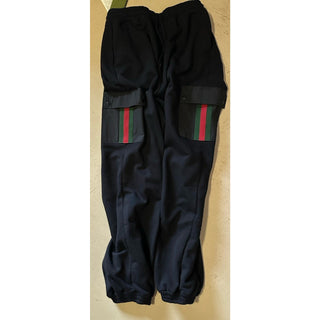 Gucci Men’s Cargo Cotton Jersey Sweatpants Black Size 2XL Italy NWT $1650