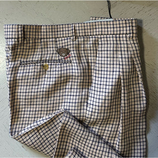 Gucci Men’s Linen Dress Pants Beige/Blue 32 US/48 Eu New $1350