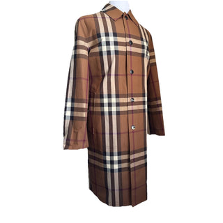 New $3550 Burberry Men Reversible Plaid Cotton Trench Coat DARK BIRCH 40 US/50 E