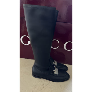 NIB Gucci Women Jordaan knee-high boots Black Size 6.5 US/36.5 Eu 827860