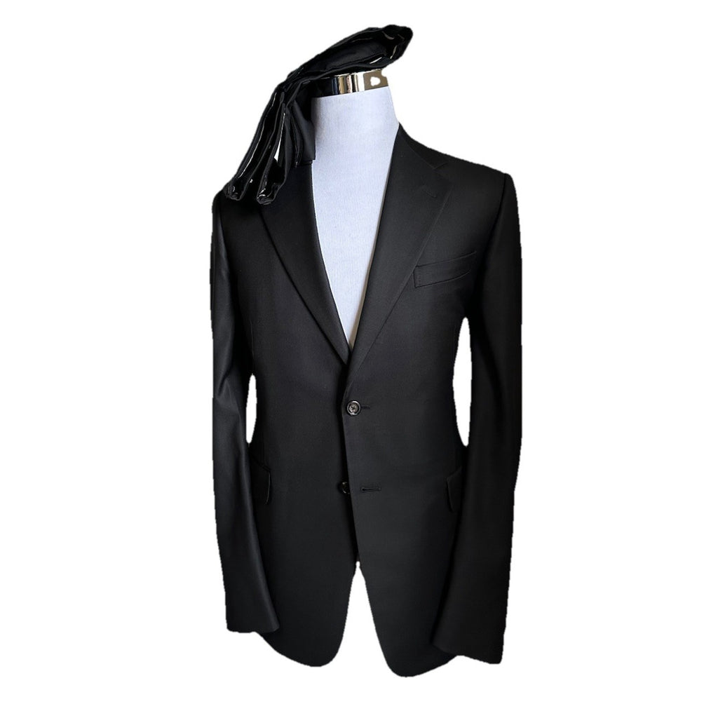 NWT $3900 Gucci Men London Suit Black 44R US/54R Eu Switzerland