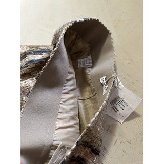 Brunello Cucinelli Striped Sequined Midi Skirt Beige/Multicolor 42/6 New $4195
