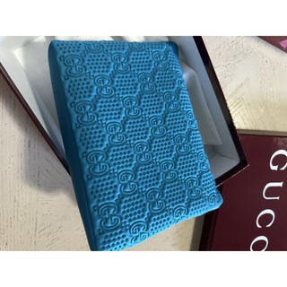 New Gucci Men Small GG scuba pouch Blue