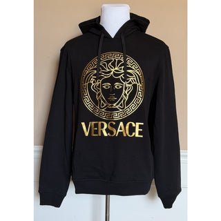 Versace Medusa Logo Hoodie Black Gold Men 5XL 1011853 1A14057 NWT $1050