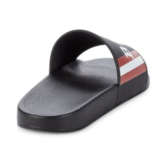 NIB $195 Bally Men's Slide Rubber Black Simon Logo Sandals 11 US 6234034