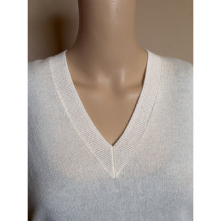Burberry Violeta 100% Cashmere V-Neck Sweater Vanilla Medium 8099156 NWT $1150