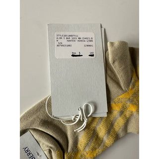 Burberry 3 Bar Socks Hunter/Mimosa M (9-11 US / 42-44 Euro) 8079925 NWT $140