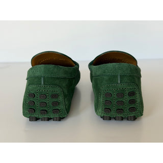 Gucci Mens Suede Horsebit Driver Loafers Shoes Green 7.5 US (7 Gucci) 765859 NIB