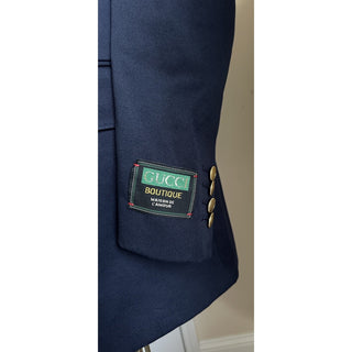 Gucci Men Double Breasted Jacket Blazer Caspian/Blue 44 US/54 Eu New $4100