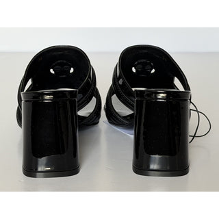 Versace Medusa Patent Leather Mule Sandals Black 8 US (38 Eu) Spain 1018232 NIB