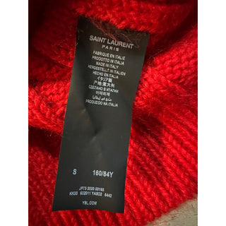NWT $1190 Saint Laurent Men’s Crewneck Sweater Red Size S Italy