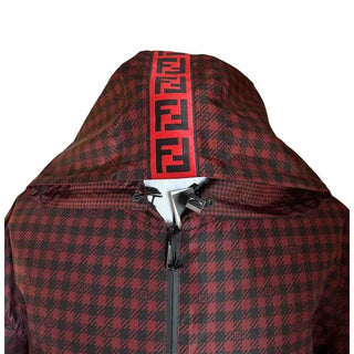 New $3290 Fendi Men’s Reversible Parka Coat Black/Red Size 40 US/50 Eu Italy