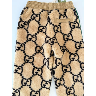 Gucci GG Jacquard Jogging Pants Camel Brown Web Stripe Small Women’s 722196 NWT
