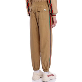 New $1700 Gucci Men Drawstring Track Pants beige/tan 46 Eu/30 US
