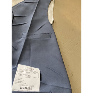 New $1500 Gucci Men Wool/Viscose Vest Gilet Blue 40 US ( 50 Eu ) Italy