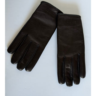 Versace Men’s Lamb Leather Gloves Black Size 9 Made in Italy 1017107 NWT
