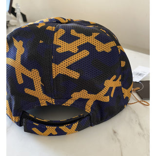 NWT Ermenegildo Zegna Couture Crest Embossed Baseball Hat Navy Size S Italy
