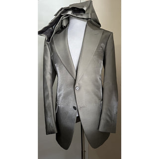 NWT $6190 TOM FORD Men Cooper Suit Silver Lurex/Gray 46 US/56 Eu