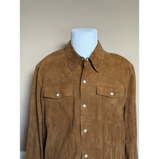 Versace Men’s Suede Leather Brown Jacket 46 US (56 Euro) IT 1019144 NWT $4300