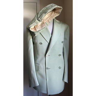 NWT $5250 TOM FORD Men Double Breasted Suit Sage Green 46R US/56R Eu Switzerland