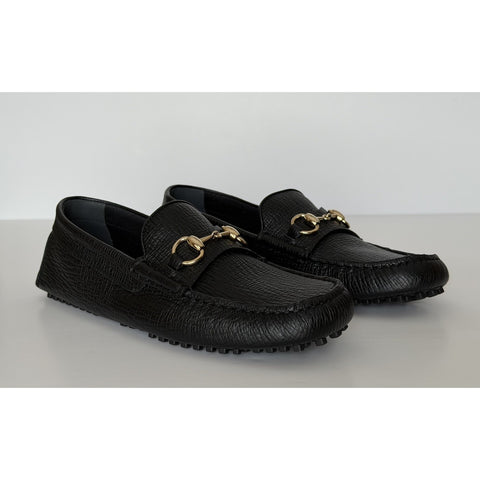 Gucci Leather Horsebit Driver Loafers Shoes Black 8.5 US (8 Gucci) 674254 NIB