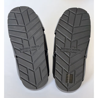 Bottega Veneta Men's Bridge Calf Leather Sandals Black 8 US 754187 IT NIB $990