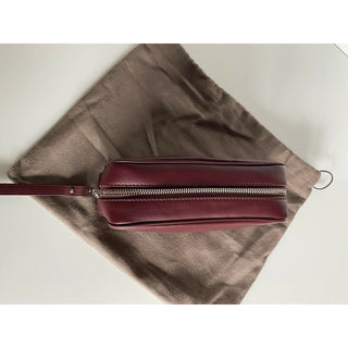 NWT $1020 Bottega Veneta Leather Bordeaux Small Toiletry Case Pouch 575557 Italy