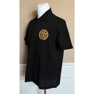 Versace Black Embroidered Piquet Cotton Polo Shirt 4XL 1013906 Made in Italy NWT