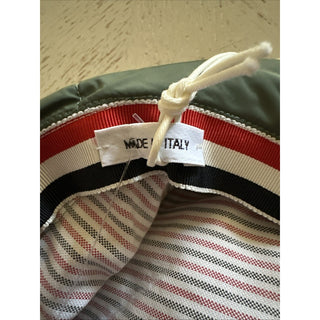 Thom Browne Four-Bar Quilted Bucket Hat Green Size L New $690