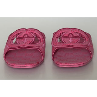 Gucci Interlocking G Pink Sandals 8 US (38 Euro) Italy 790447 NIB