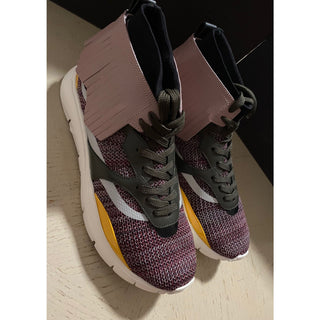 NIB $945 Valentino Garavani Colorblock&Leather Sneakers Lipstick 9 US/42 E Italy