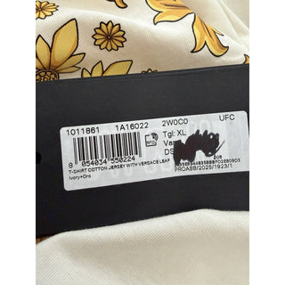 Versace Medusa Print with Studs Ivory Cotton Jersey T-Shirt XL 1011861 NWT $925