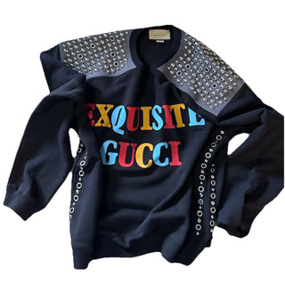 NWT $3980 Gucci Men's Sweatshirt Pullover Sweater Black/Gray Size M