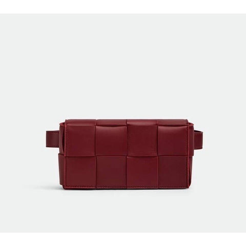 Bottega Veneta Leather Bordeaux Cassette Belt/Waist/Body Bag 668572 NWT $2200