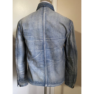 New $1650 Saint Laurent Men Fifties Denim Jacket Sun Dirty Blue L