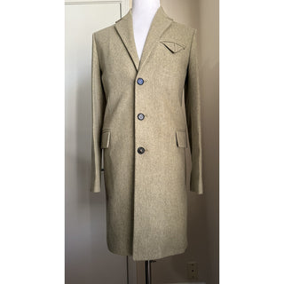 New $3100 Bottega Veneta Men Military Wool Coat Overcoat Chameleon 36 US/46 Eu