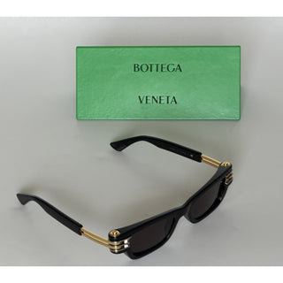 Bottega Veneta Unisex Bolt Squared Sunglasses Black BV1308S Made in Japan NIB