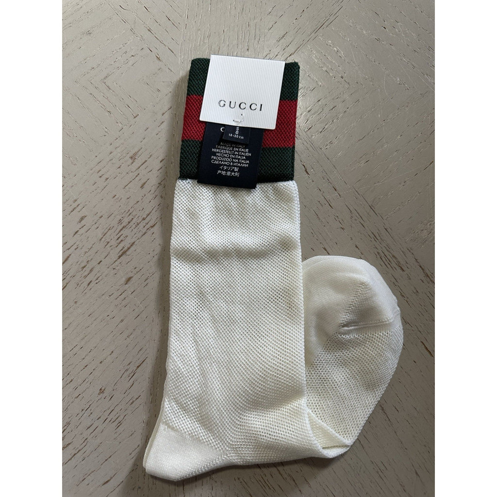 NWT Gucci Socks White Green Red Size S Italy