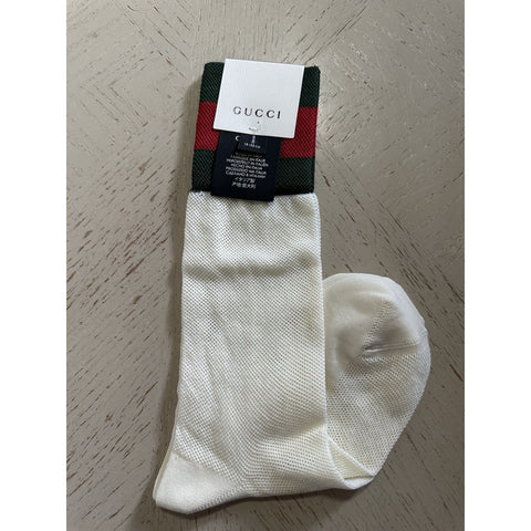 NWT Gucci Socks White Green Red Size S Italy