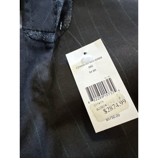 New $5750 ISAIA Men’s Striped Wool & Silk Suit Charcoal 44R US/54R Eu Italy