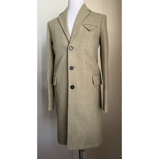New $3100 Bottega Veneta Men Military Wool Coat Overcoat Chameleon 36 US/46 Eu
