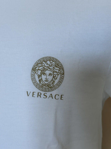 Versace Medusa Logo V-Neck Cotton Jersey White XL-2XL US (Versace 7) NIB $125