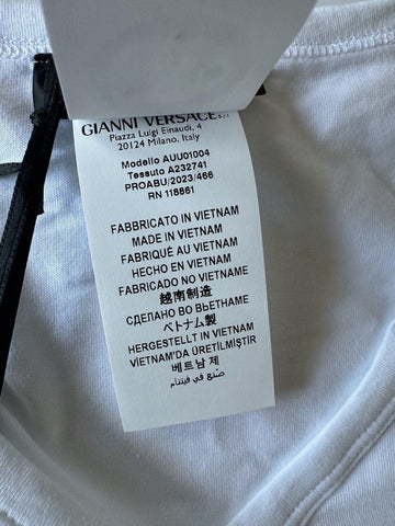 Versace Medusa Logo V-Neck Cotton Jersey White XL-2XL US (Versace 7) NIB $125