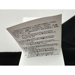 Versace Black Embroidered 90s Vintage Logo T-Shirt 8 (44) 1011882 NWT $750