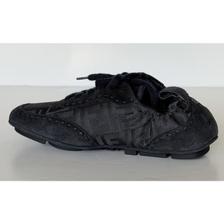 Fendi Fit FF Jacquard Suede Sneakers Blue Men 10 US (9 Fendi) IT 7E1842 NIB $950