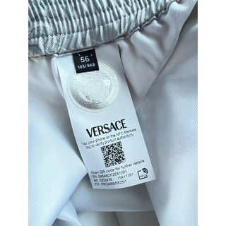 Versace La Coupe des Dieux Silk Bermuda Shorts Gray Men 40 US 56 Eu 1002476 NWT