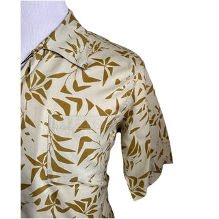 NWT $890 Saint Laurent Men Hawaii Shirt light beige/cream Size L